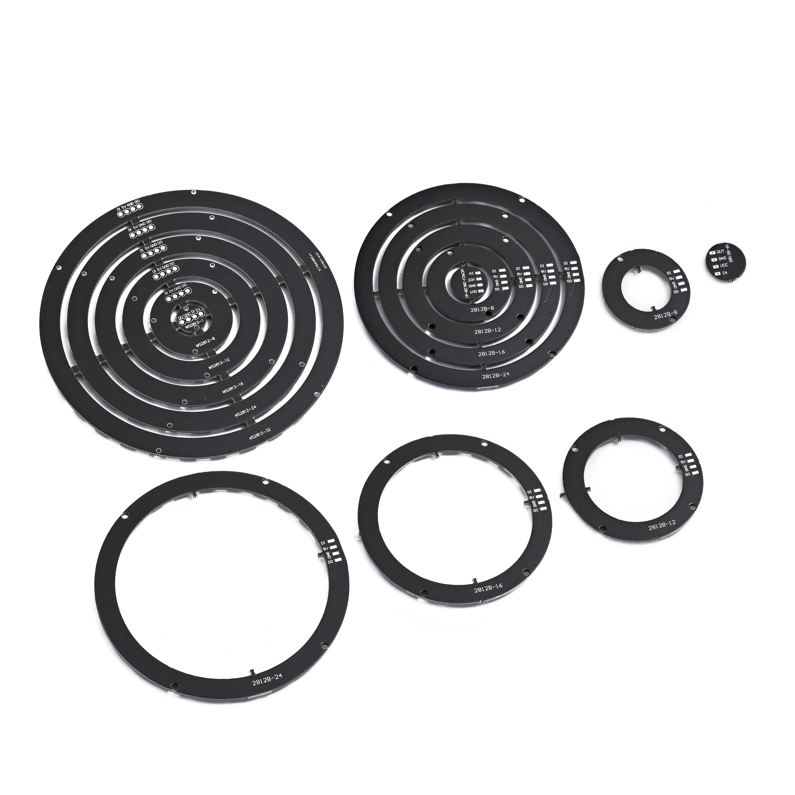 1 Bit/8 Bit/12 Bit/16 Bit/24 Bit/32 Bit/61 Bit/94 Bit WS2812 WS2812B WS 2811 5050 RGB Módulo de panel de lámpara LED 5V LED preciso