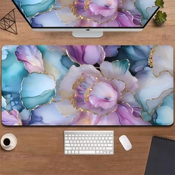 Gaming Mouse Pad Marble Flower Aesthetics Table Desk Mat Rug Rubber PC Computer Keyboard Mousepad XXL Gift Mouse Pad 900x400