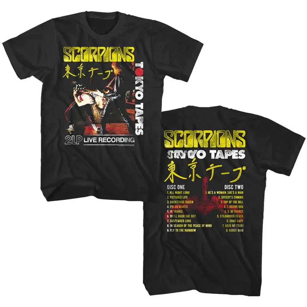 New Arrival fashion Scorpions Tokyo Tapes Album Cover Art Men'S T-Shirt Live Rock Band Tour Men Summer Short Sleeves T Shirt