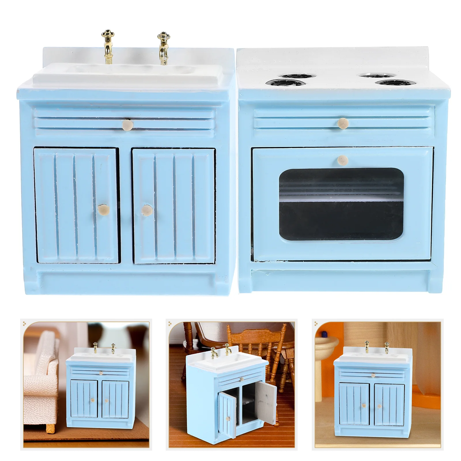 Craft Pendant Mini Kitchen Accessories Decorate Wood Miniature Furniture Ornament