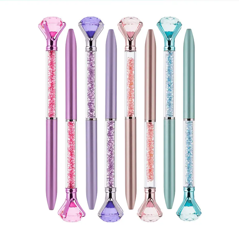 

Crystal Diamond Pen Large Glitter Black Ink Ballpoint Shiny Rhinestones Ball Pen for School Office