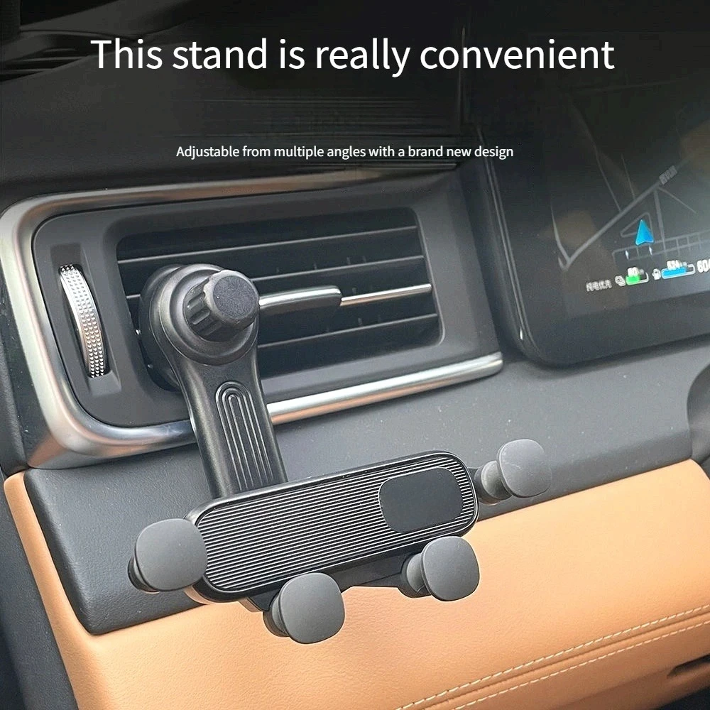Suporte para celular dobrável por gravidade, 360 °   Haste de extensão rotativa, cabe em ventilação de todos os carros