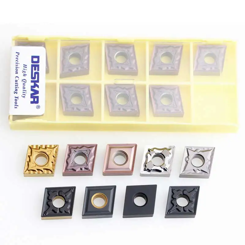 CNMG120404 MA MS HA HS LF6018 CNMG 120408 Carbide Inserts DESKAR Hard Alloy Lathe Turning Tool Cutter for Stainless Steel