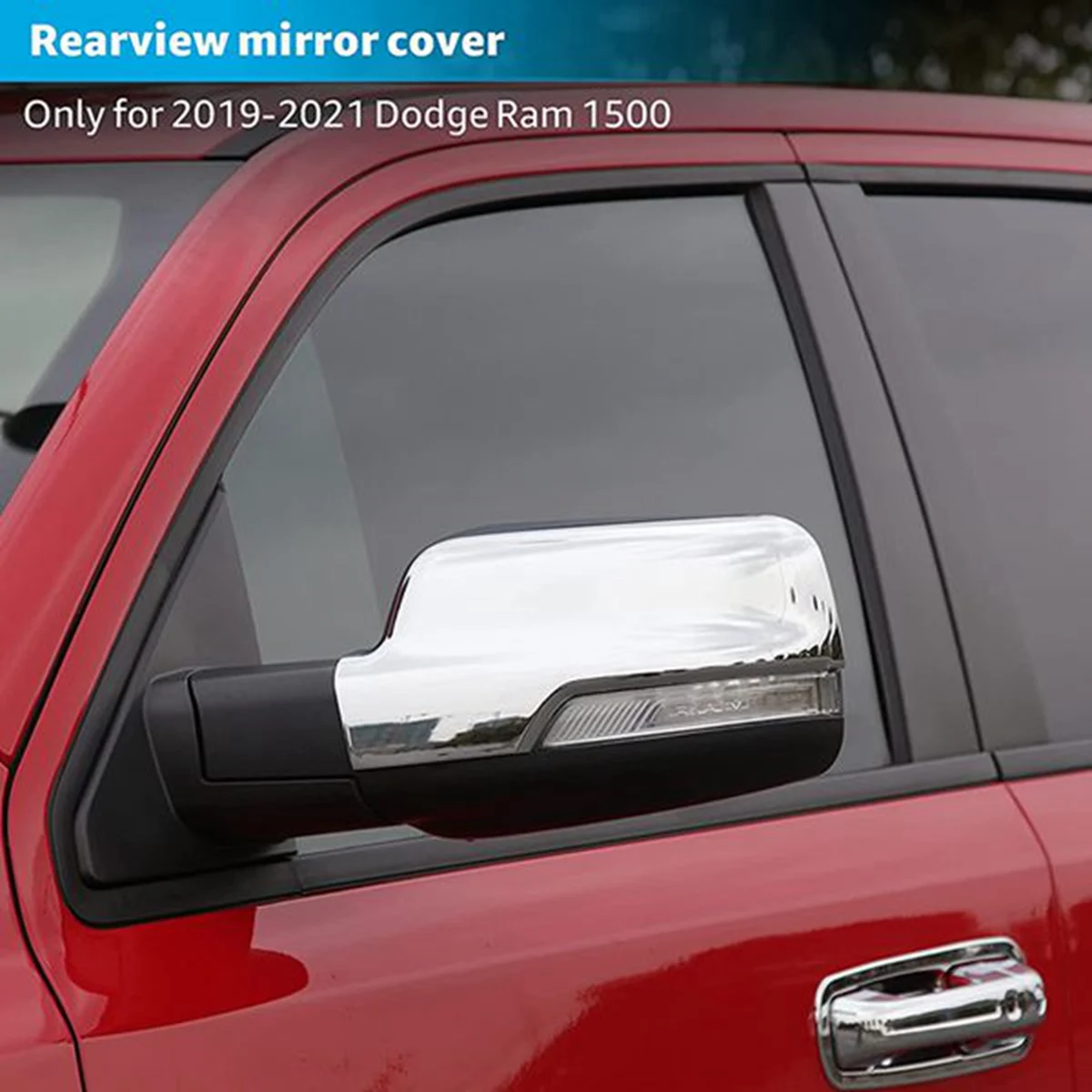 

G9-крышка зеркала заднего вида, крышка бокового зеркала, подходит для Dodge Ram 1500 2021 2020 2019, серебристый (2 шт.)