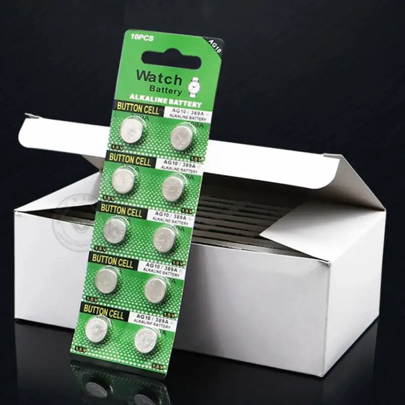 AG10 LR54 1.55V 단추 배터리, 시계, 장난감, 리모컨에 적합-SR54 389 189 LR1130 SR1130 알카라인 단추 셀