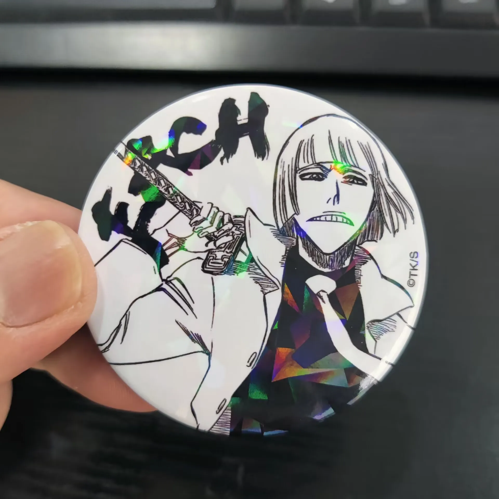 Japan Anime BLEACH Figures Kurosaki Ichigo Hirako Shinji Metal Laser Badge Character Ichimaru Gin Bags Decor Pins Xmas Gift