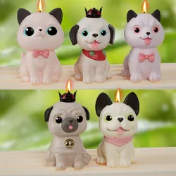 Sit Animal Kitten Puppy Candle Silicone Mold Golden Hair Dog Plaster Soap Resin Mould Siamese Cat Chocolate Cake Decor Pet Gifts