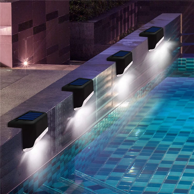 4-32 Pack Outdoor LED Solar Step Lamp Path Trap Tuinverlichting IP65 Waterdichte Balkon Licht Decoratie voor Patio Hek Licht - afbeelding 1