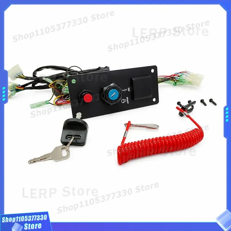 Single Engine Ignition Cut Off Switch Panel Kit 4 LED for Outboard Motor Marine Boat Replacement Part 06323-ZZ5-764