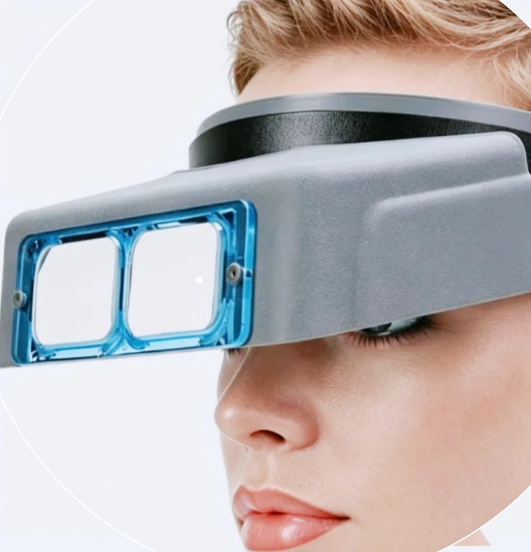 1.5-3.5X Optical Glass Head Mount Magnifier Hands Free Reading Maintenance Repair Loupe