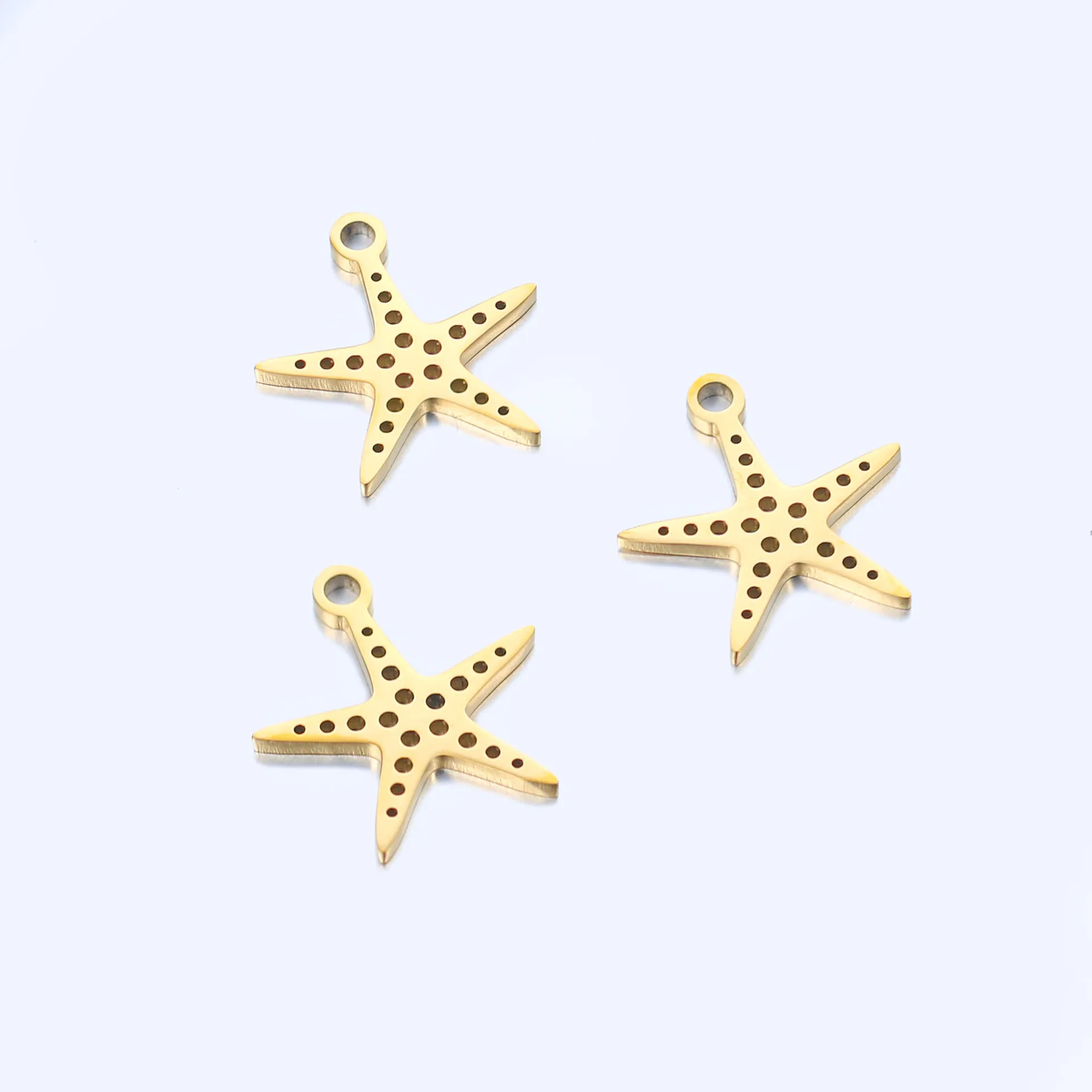 10pcs Stainless Steel 13*14mm Starfish Charms Pendants For DIY Jewelry Necklace Bracelet Making Findings Accessories