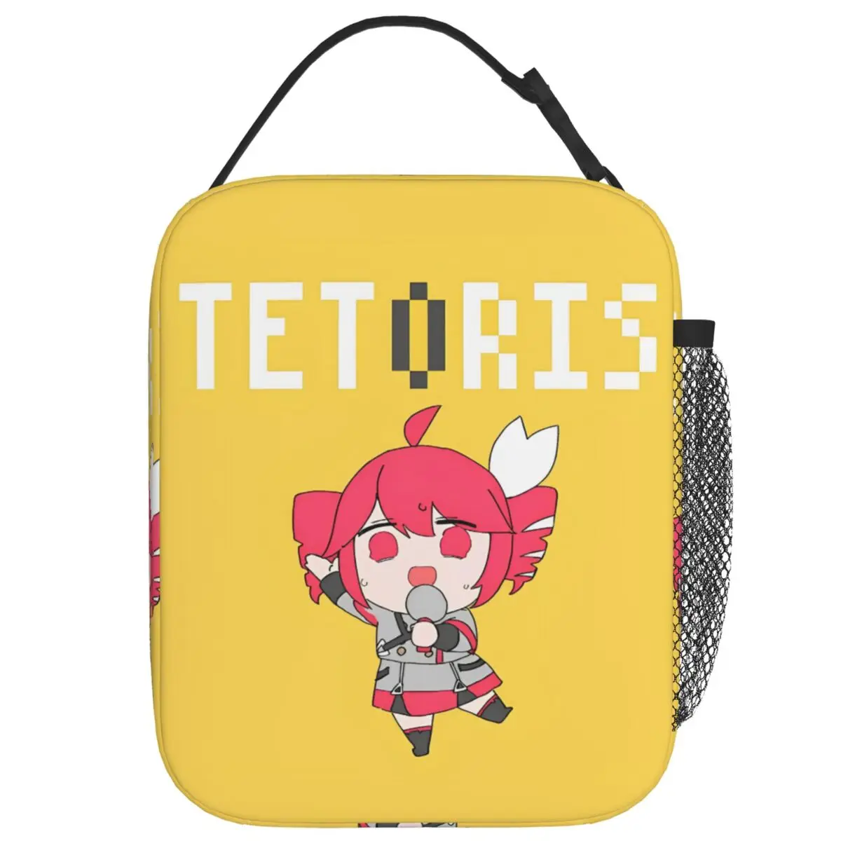 

Сумка для обеда в стиле хип-хоп аниме Kasane Teto для девочек, винтажная рабочая сумка-холодильник, портативная сумка-тоут на молнии Оксфорд, термосумка-тоут