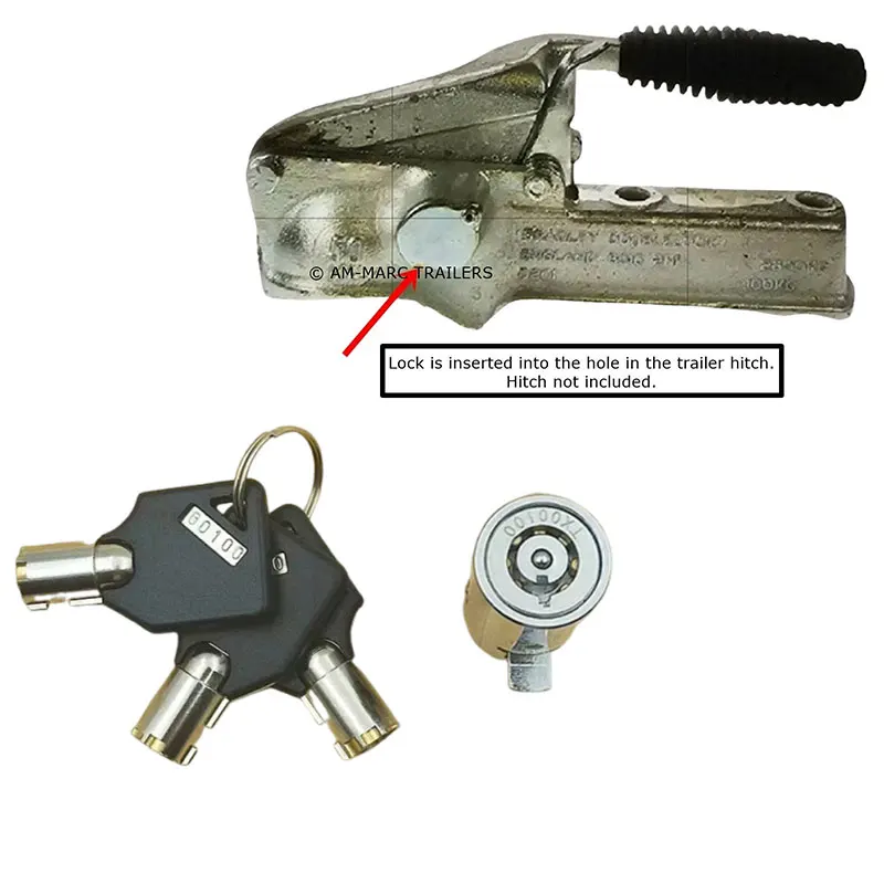 RV Anti-Theft Locks With 3 Keys Coupling Security Hitch Barrel Lock Anti-Snap For Caravan Trailer Ball Head Cover Connector