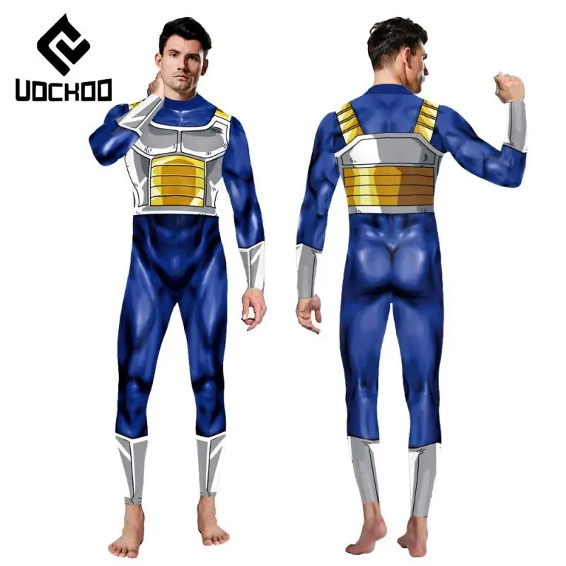 

Japanese Anime Cosplay Costume Goku Vegeta Jumpsuit Costumes Adult Superhero Bodysuits Carnival Party Outfit Novelty Clothes