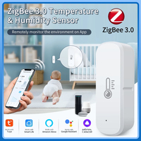 Zigbee 3.0 Tuya Smart Temperature Humidity Sensor Indoor Home Hygrometer Thermometer App Remote Monitor With Alexa Google Home