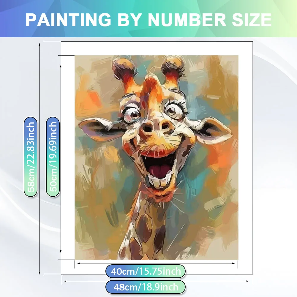 HUACAN Elephant Painting By Number Animal Forest Colorful Paint On Canvas Dragon Leopard Art Kits Paint By Drawing
