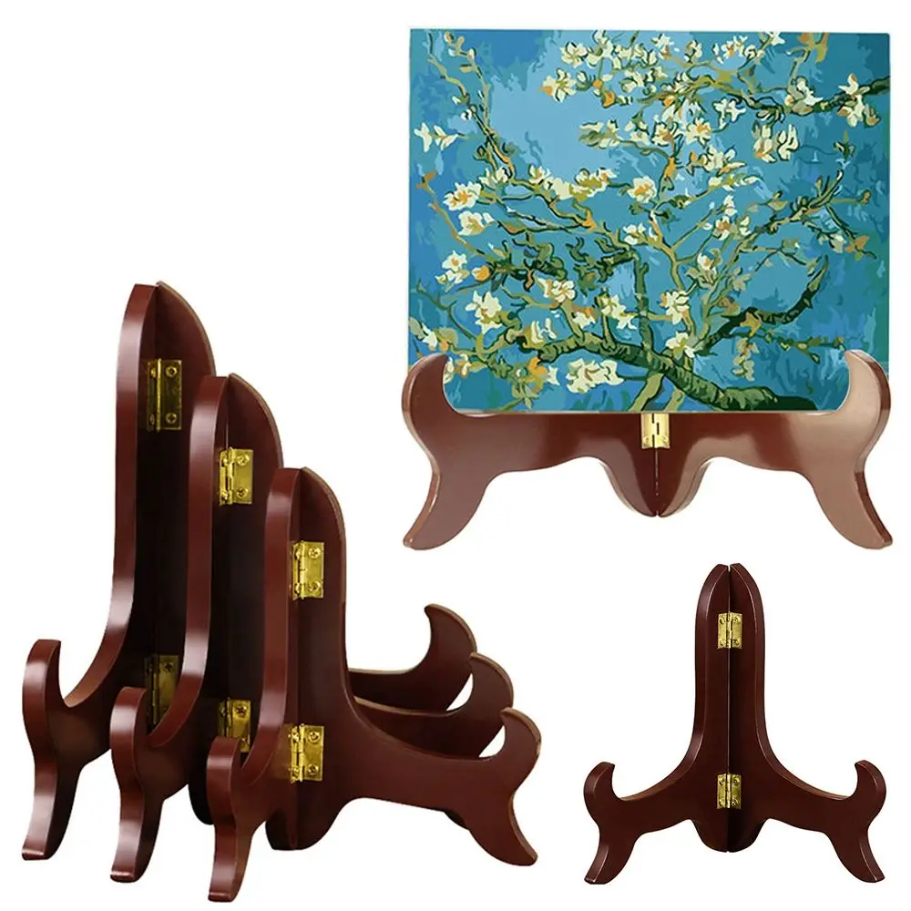 Multifunction Artwork High End Home Decor Photo Book Picture Frame Holder Display Stand Plate Holder Wooden Bracket