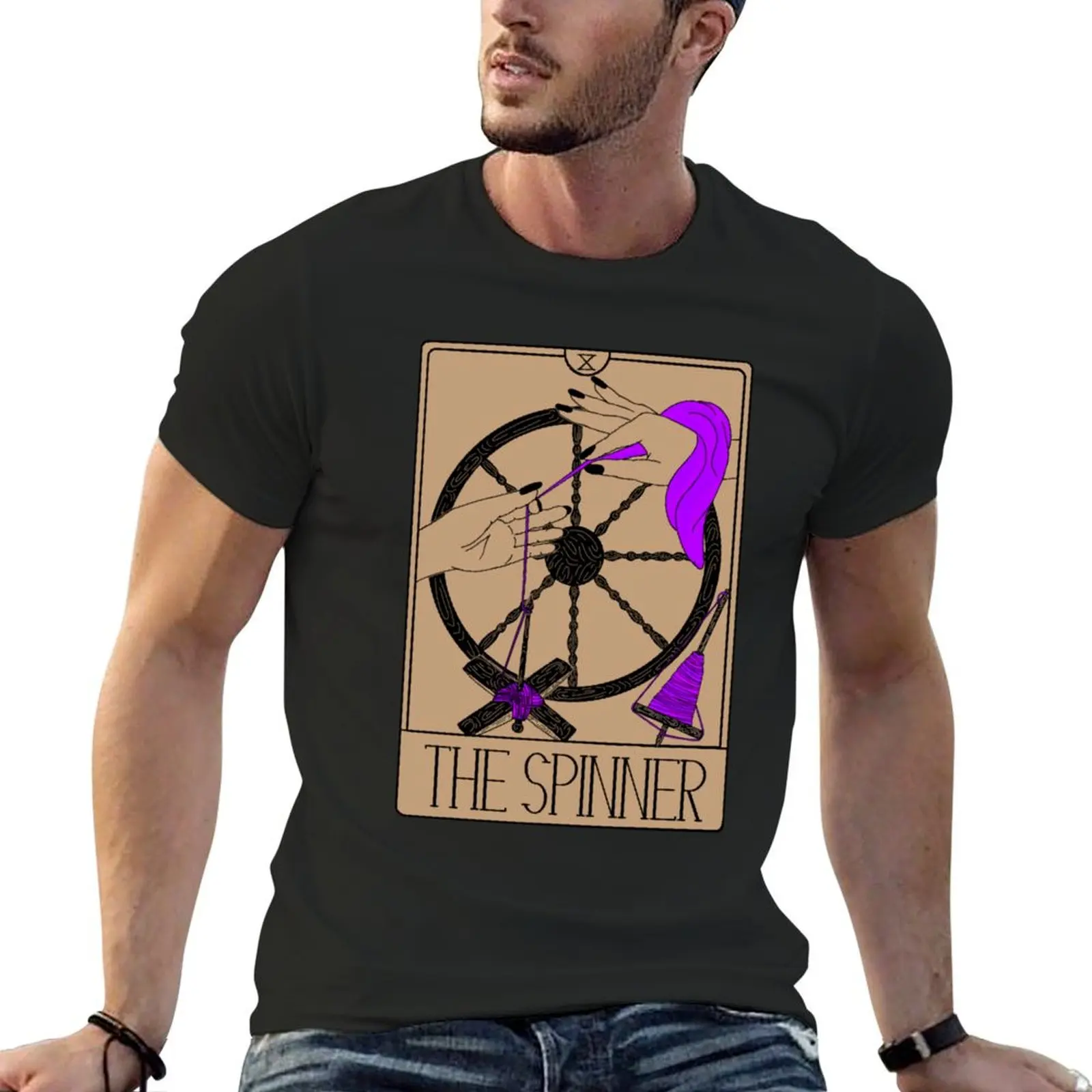 The Spinner Tarot Card T-Shirt man clothes tops mens vintage t shirts