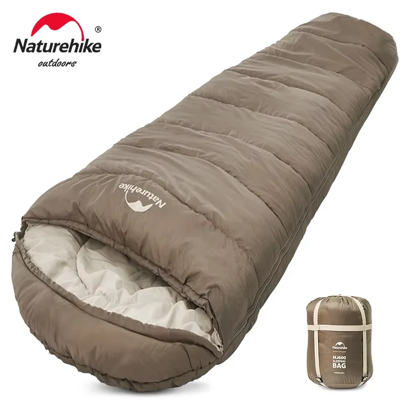 Saco de dormir Naturehike MJ300 -1 ℃   Leve MJ600 -12 ℃   Saco de dormir múmia acampamento ao ar livre algodão saco de dormir de inverno