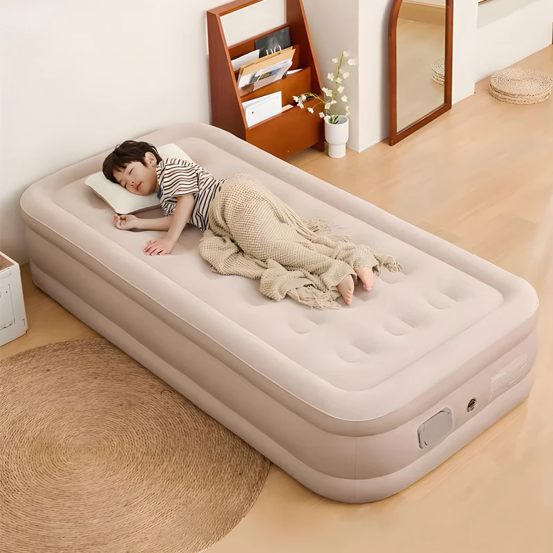 Queen Air Mattress with Built in Pump Upgraded Blow Up Mattress Luxury Flocked Top Airbed, Inflatable Mattress for Camping Guest image 6