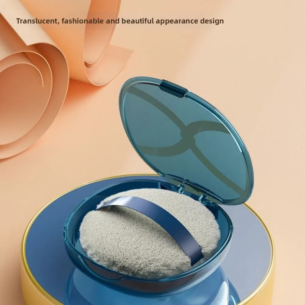 ポータブルルースパウダー収納ボックス大型防塵エアクッションパウダースポンジボックス通気性フリップカバー空箱パウダーパフ用