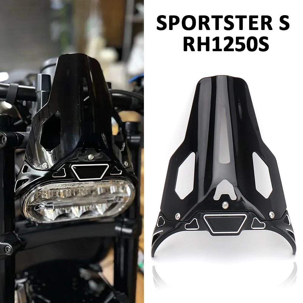 

Motorcycle Windshield Decoration Windscreen Black Accessories For Sportster S RH1250S SPORTSTER S 2021 2022 2023
