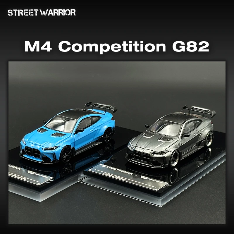 SW Disponibile 1:64 G82 M4 Concorso Diecast Diorama Collezione di modelli di auto Street Weapon Warrior