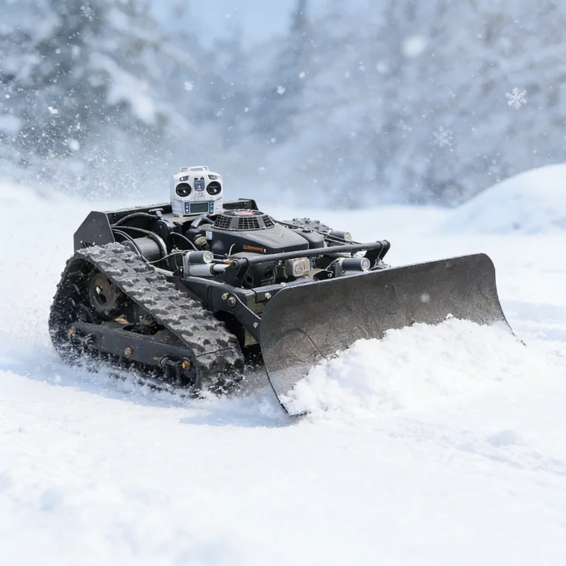 Customized Lawn Mower with Snow Shovel 550mm Zero-turn Tracked Automatic Remote-controlled Robot Lawn Mower view 2