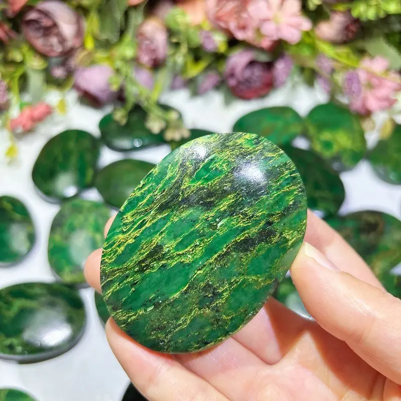 Natural Emerald Crystal Palmstone Perfect for Home Decor Ornaments Holiday Gifts and Crystal Presents