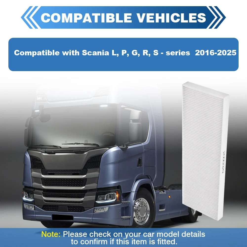 2095029 E4953LI 2655428 فلتر تكييف الهواء للشاحنة لـ Scania L, P, G, R, S - series 2016 2017 2018 2019 2020 2021 2022-2025 #6