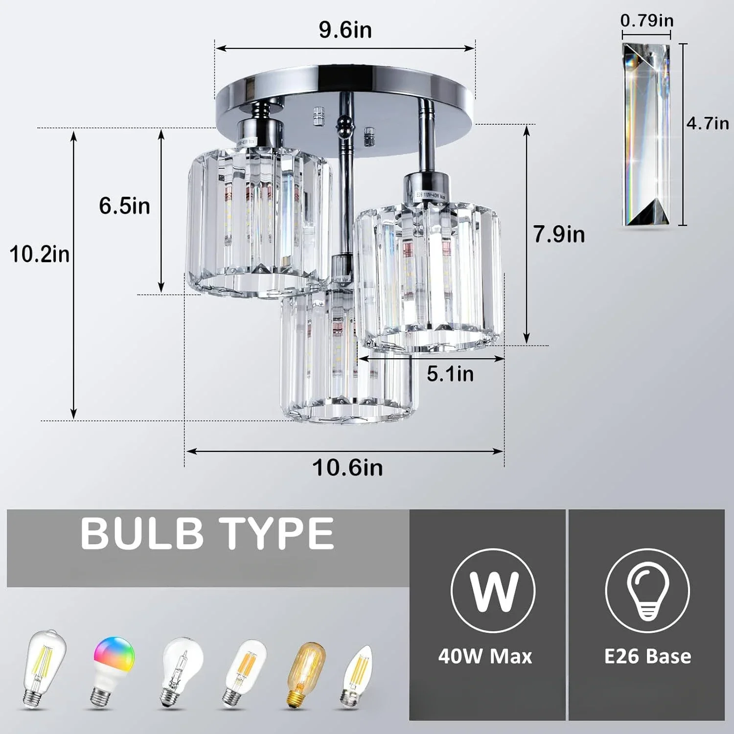 2026 LED Crystal Ceiling Lights Modern Luminaries Black Kitchen With Transparent Lampshade Hallway Luminaries For Entrance