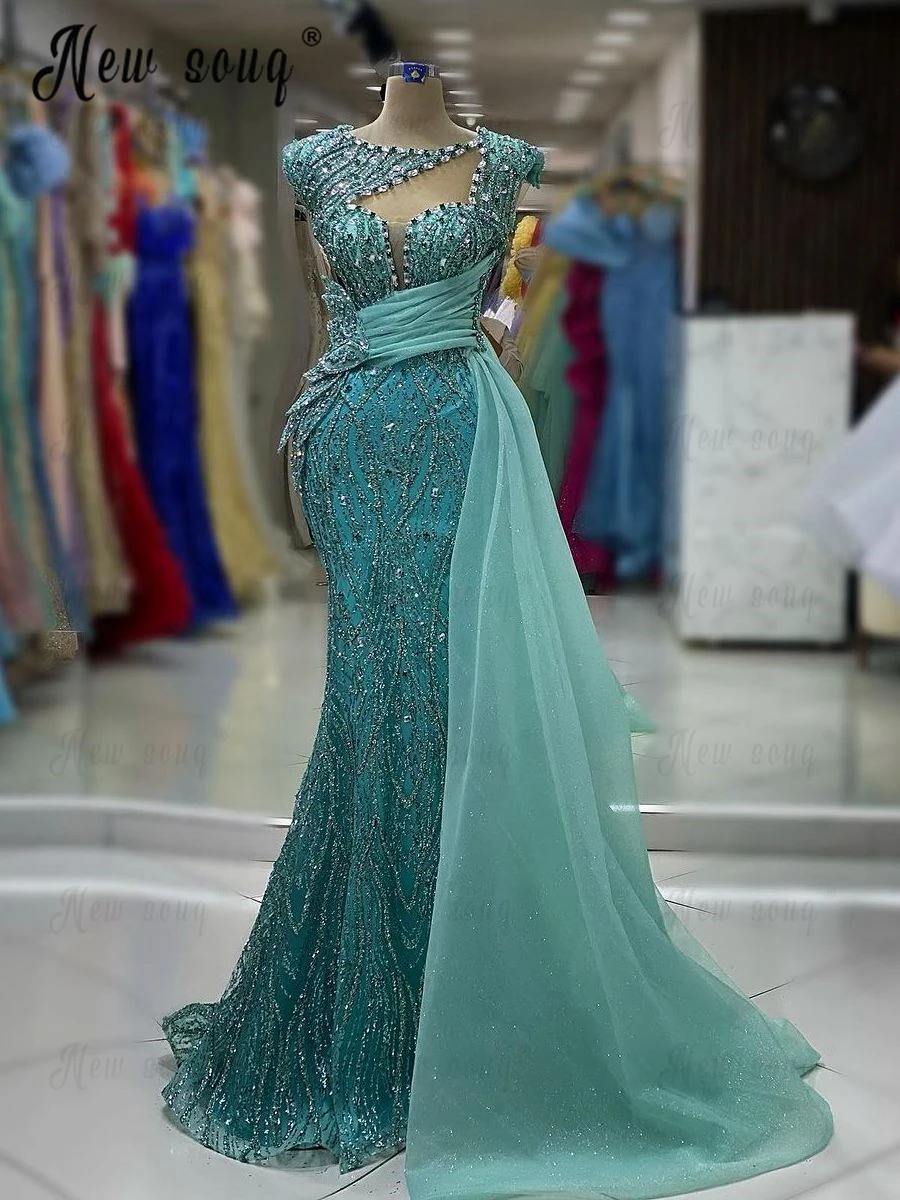 Vestido de festa Turquesa, Vestidos longos de celebridades, Vestidos completos de baile, Custom Made, Moda Dubai