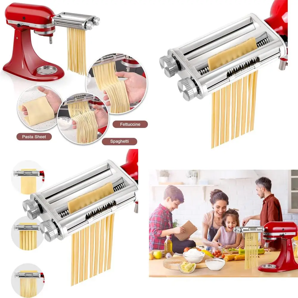 

Насадка 3-в-1 KitchenAid для макаронных изделий: роликовые кусачки для спагетти и фетучицина в комплекте