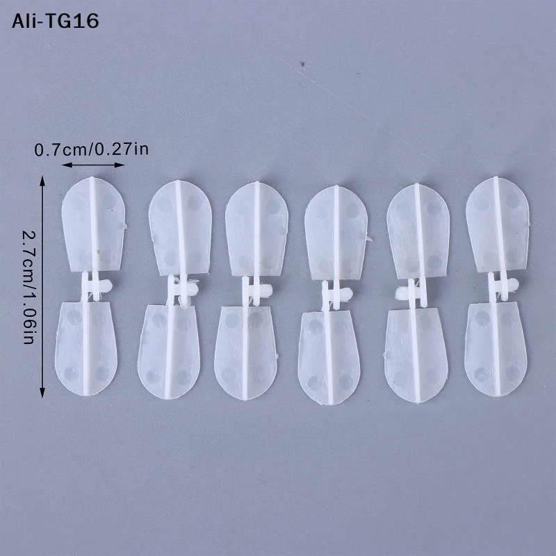 

【TG16】（YY）6Pcs RC Toy White Plastic Micro Hatch Hinges For RC Aircraft Model Accessories Replacement Parts