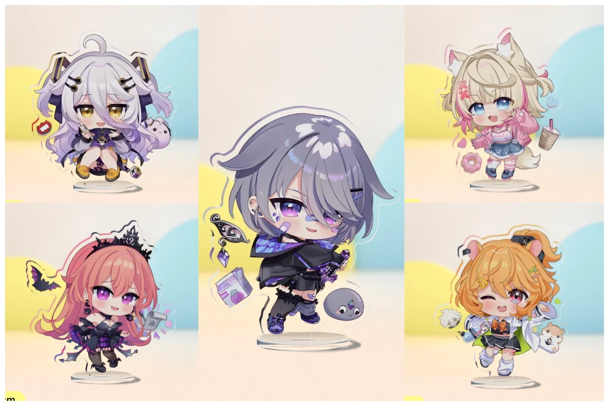 Anime Hololive Vtuber YouTuber VShojo 10CM Model Mococo Kobo Ayame Figures Cosplay Acrylic Stands Desk Decor Standing Gifts