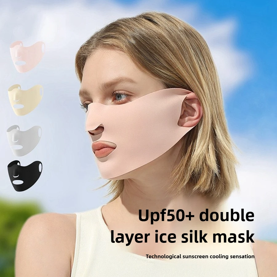 Women Sun Protection Face Mask, Face Sunscreen Mask After Laser Beauty Treatment, Face Mask for Covering Facial Allergies