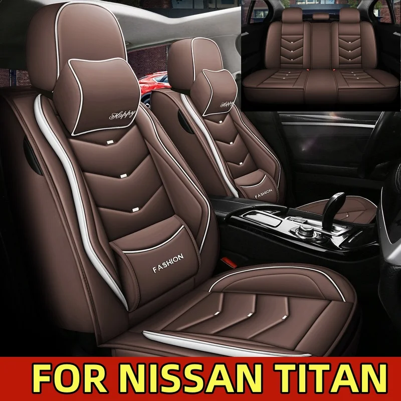 

Чехол для автомобильного сиденья NISSAN TITAN из искусственной кожи, водонепроницаемый и износостойкий, полный пакет, подушка для автомобильного сиденья, защитный чехол