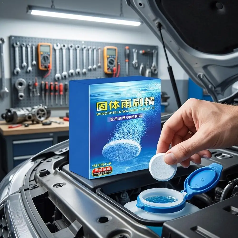 

10pcs Car Windshield Washer Tablets Ultra-Concentrated Cleaning Agent Glass Cleaner Effervescent Tabs Auto Accessories
