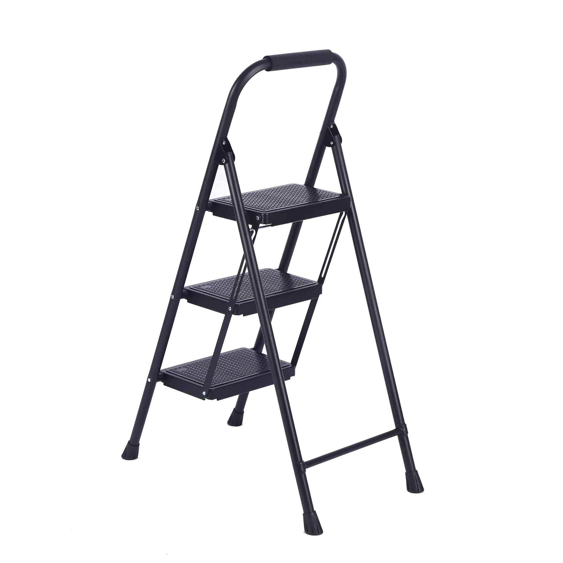 New Design Small Iron Ladder Portable Household Ladder Round Help Small Iron Ladder Stool Kitchen 2 Step 3 Step Home Camping