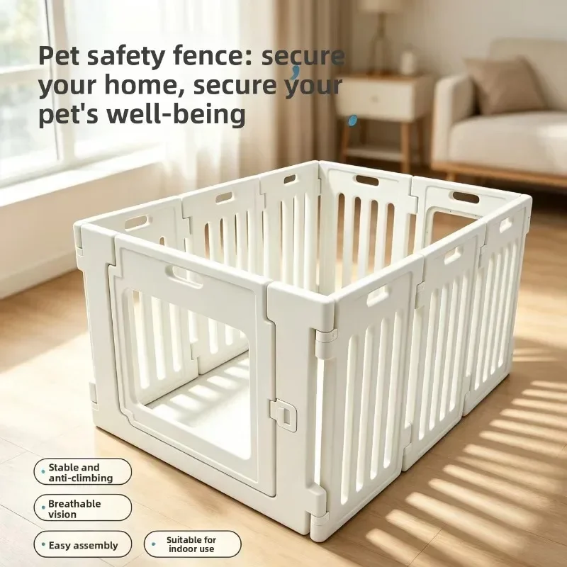 Pet Fence Modular Connectable Enclosure Small Medium Dogs Home Cage Pet Supplies Pet Fence Cat Cage Dog Cage Indoor Plastic