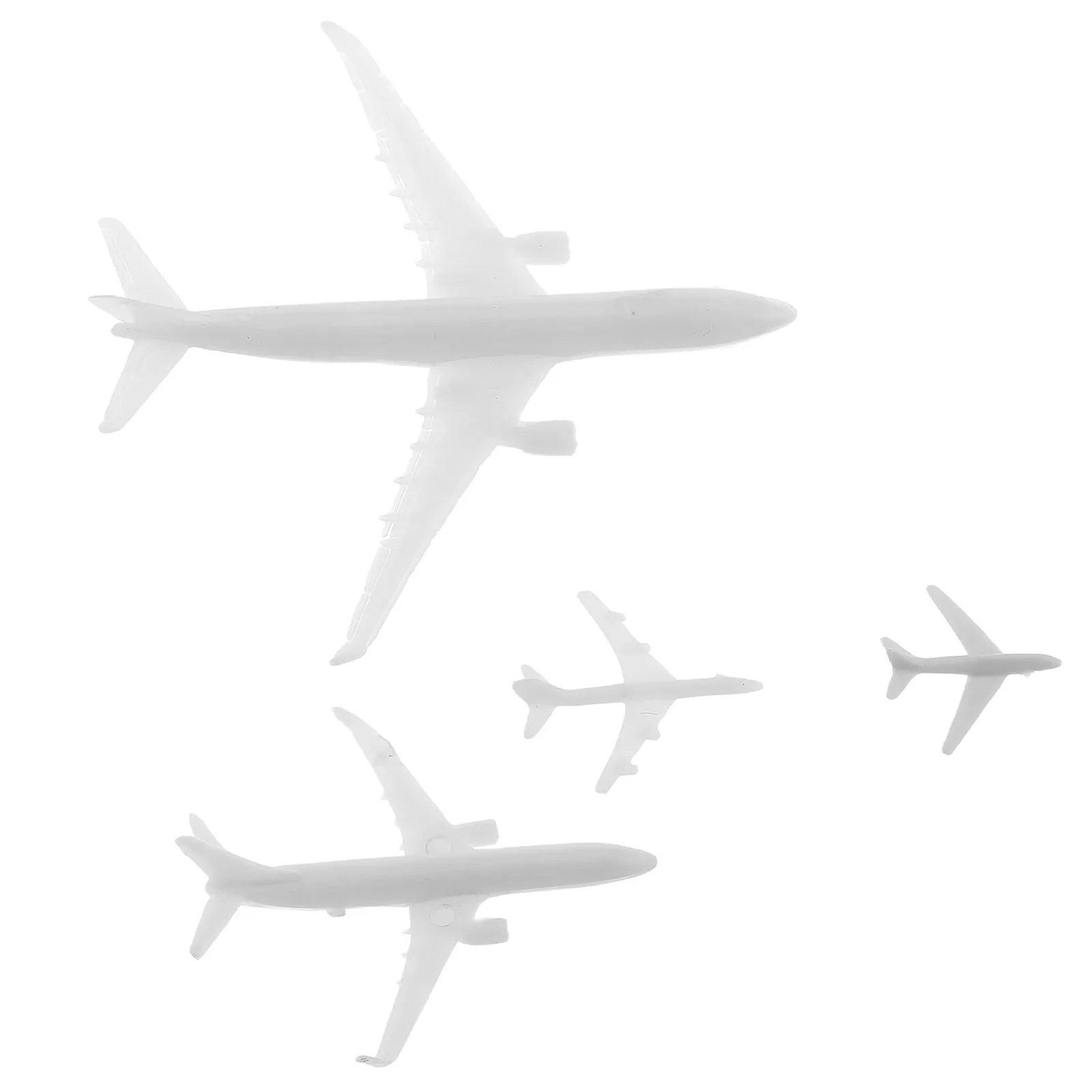 

4Pcs Micro Landscape Airplane for Sand Table Creative Plastic Miniature Aircraft for Office Home Desktop Landscape