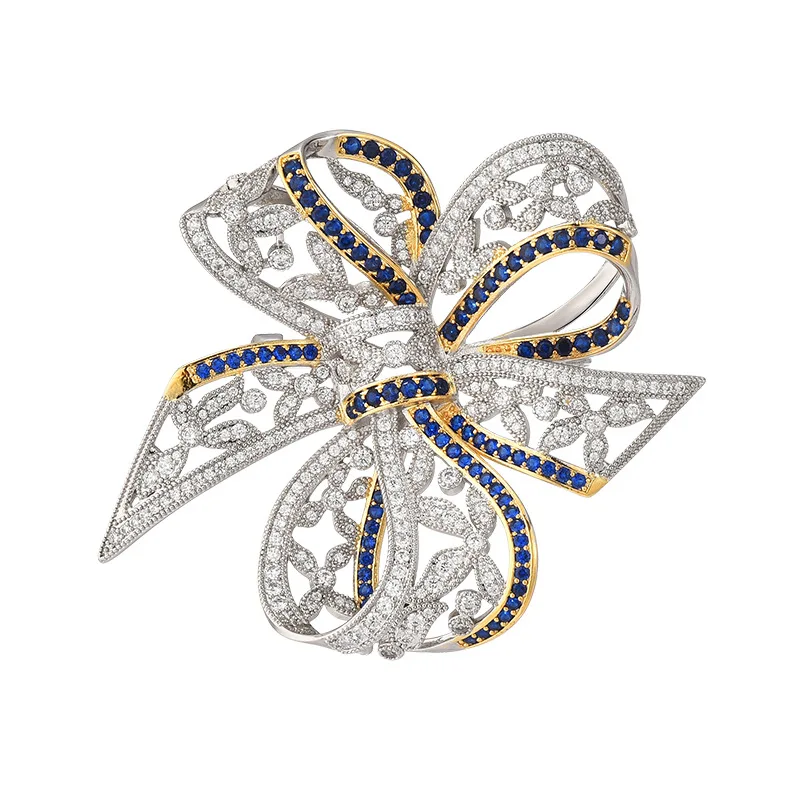 2024 Women\'s Bow-knot Brooches Elegant Pearl Zircon Tassel Brooch Pin Cute Bow Pins Jewelry Accessories broches para ropa mujer