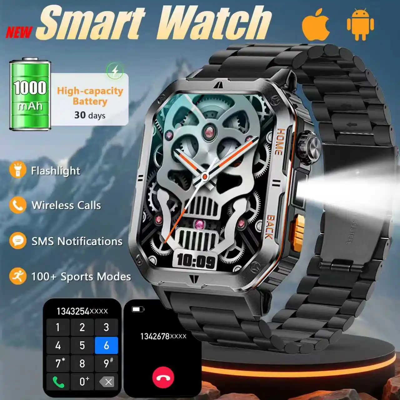 

2025 New Smart Watch 2.01 Inch HD Display Answer Make Call Message Preview Sport Modes DIY Dial Weather Forecast Men Women Gift
