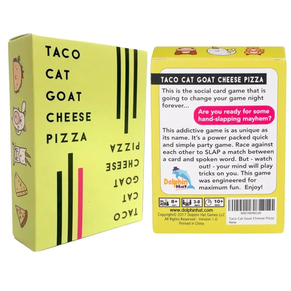 Taco Cat Goat Cheese Pizza Playing Cards Santa Cookie Elf Candy Board Funny Games for Couples 2-8 People Friends Party Games