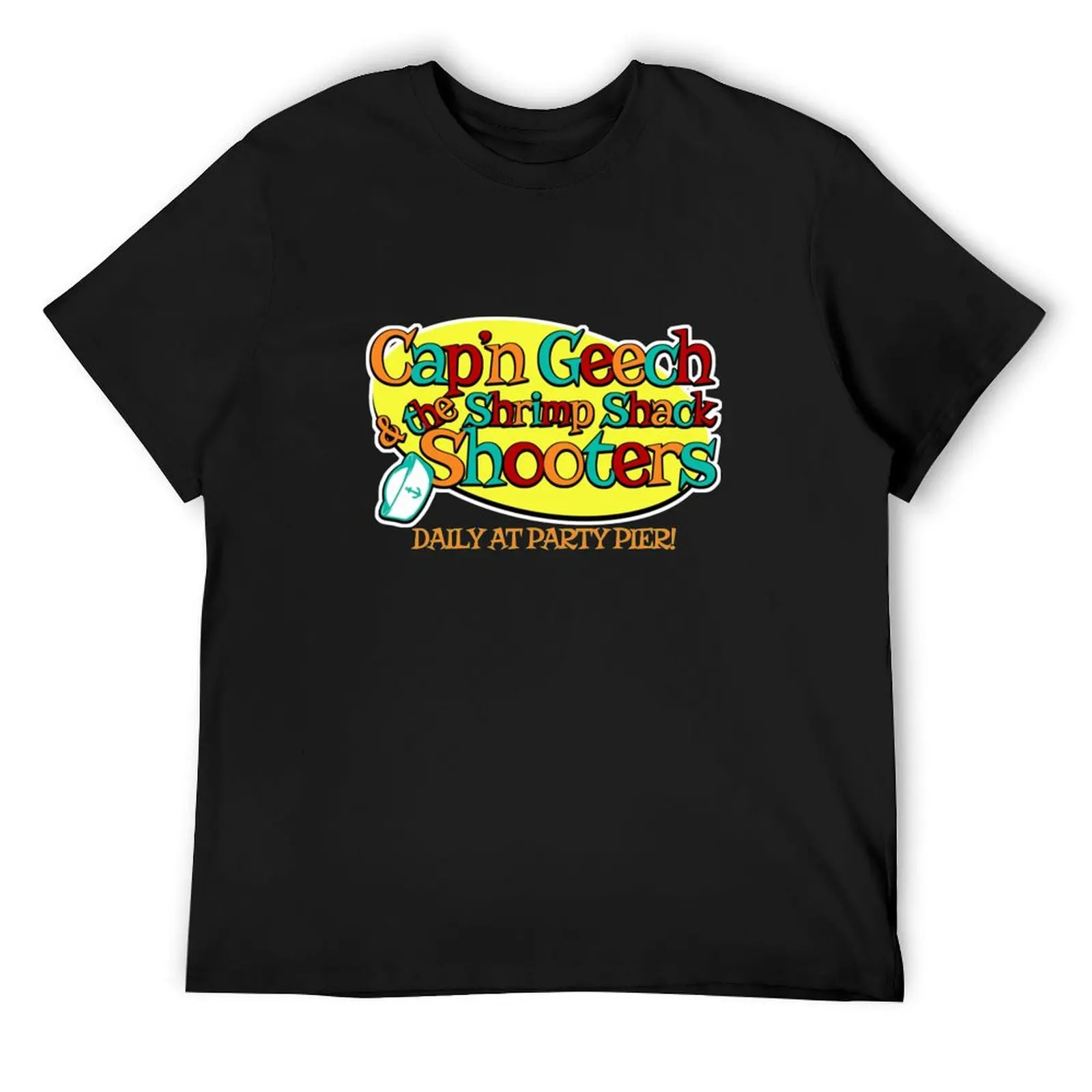 Thecontada Captain Geech and The Shrimp Shack Shooters T-Shirt oversizeds plus size clothes Short sleeve tee men