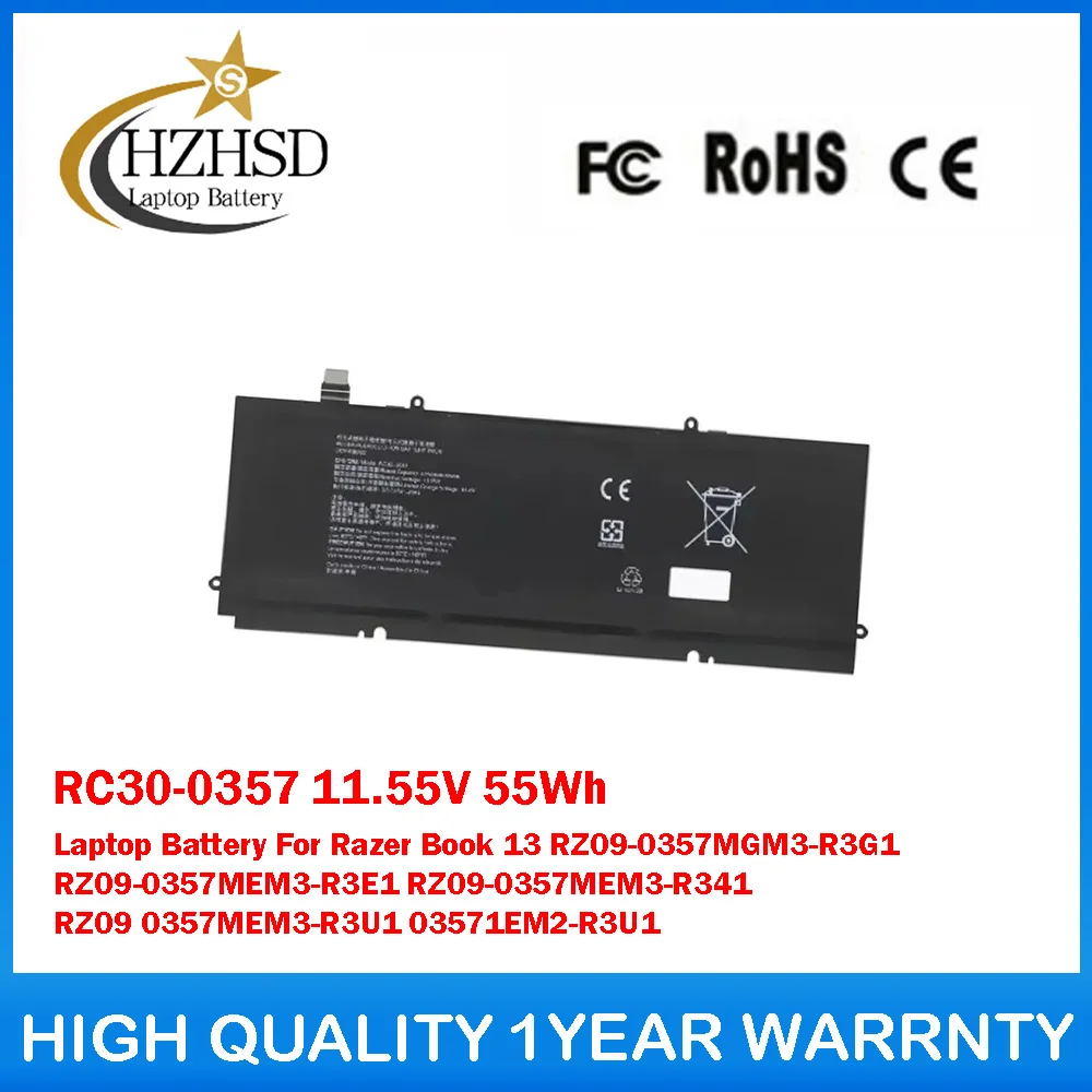 

RC30-0357 11.55V 55Wh Laptop Battery For RazerBook13 RZ09-0357MGM3-R3G1 RZ09-0357MEM3-R3E1 RZ09-0357MEM3-R341 RZ09 0357MEM3-R3U1