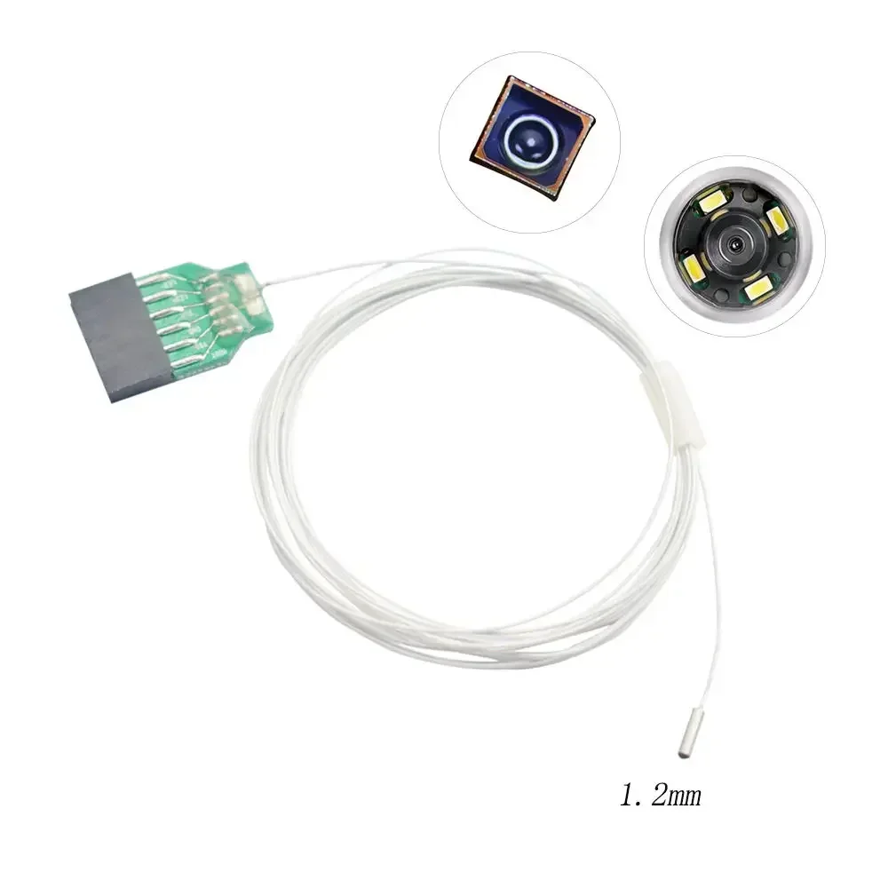 Smallest  Camera Medical Endoscope 1.2mm Lens Cmos Camera OVM6948 with LED