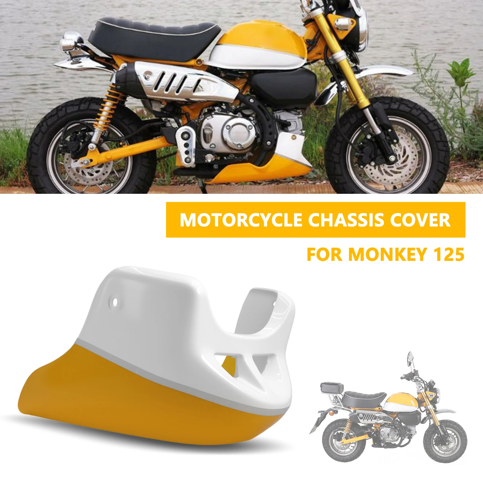 For Honda MONKEY 125 Monkey125 2018-2020 Motorcycle Engine Lower Spoiler Body Bellypan Fairing Protector Guard Chassis Shield