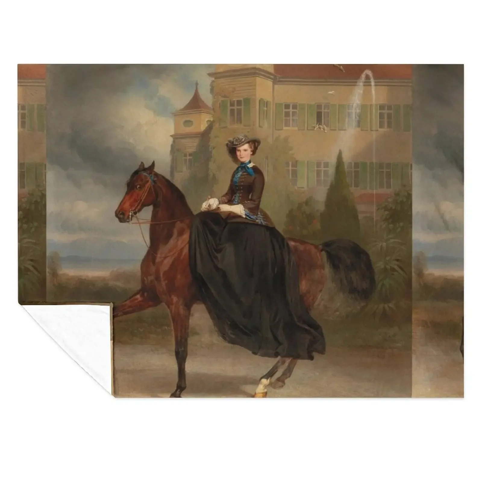 

Elisabeth of Bavaria, future Empress Sissi, age 15 Throw Blanket Quilt wednesday Decoratives heavy to sleep Blankets
