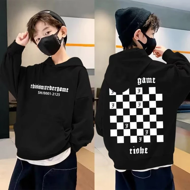 2023 Spring & Autumn Boys Hoodies Sweatshirts Korean Fashion Streetwear Hoodies Casual Children's Clothing Pullover Sweatshirs